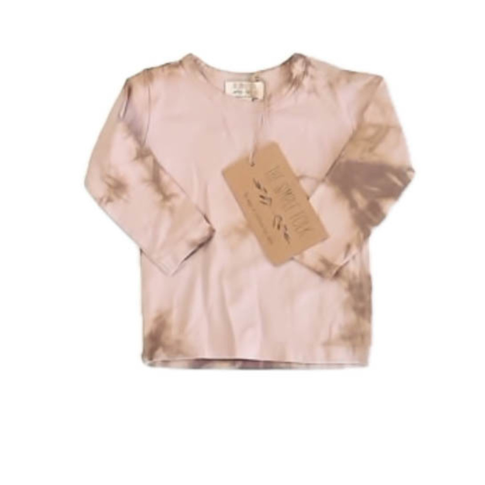 The Simple Folk Girls Pink Tie Dye Long Sleeve Shirt size: 3-6 Months